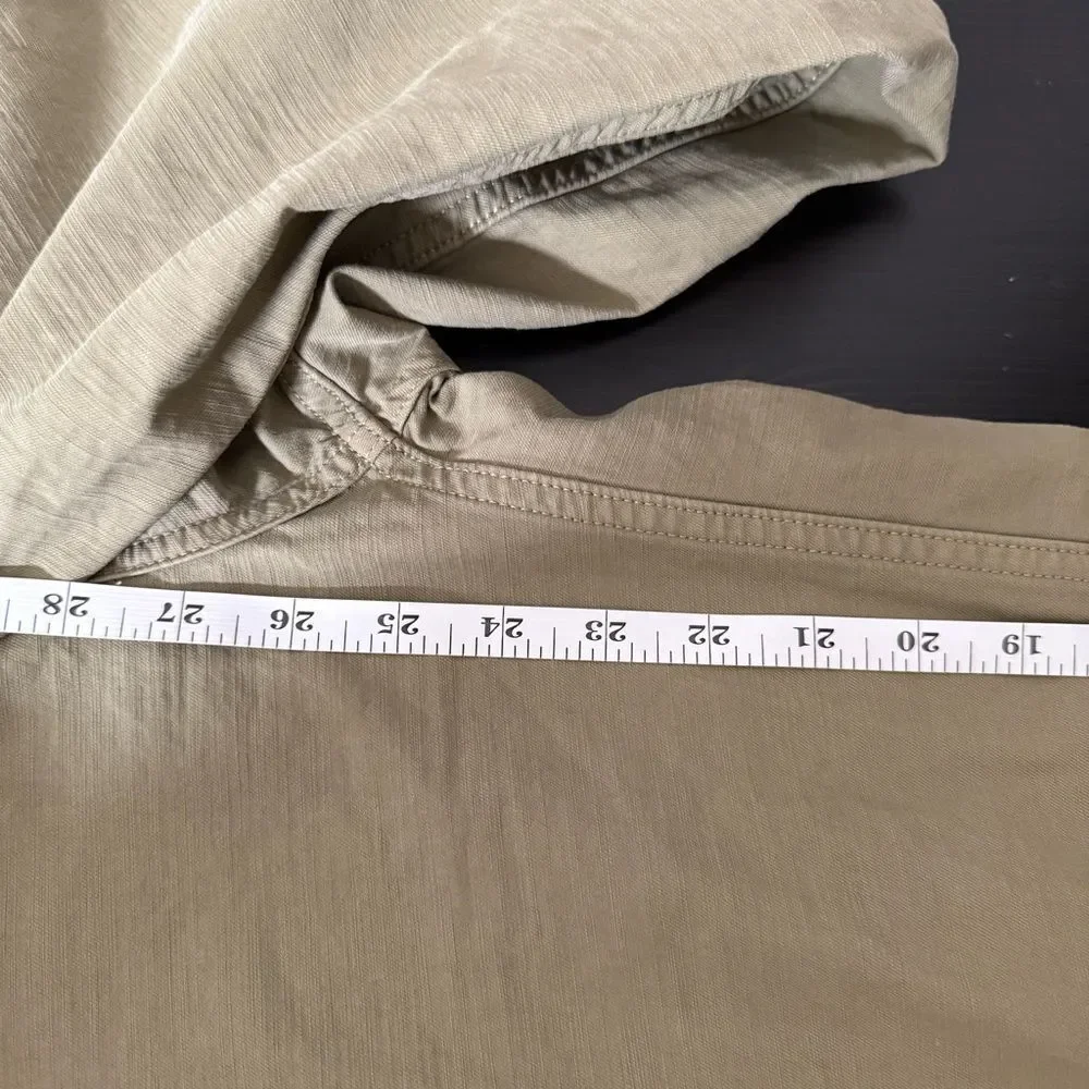Everlane Fatigue Barrel Pants Womens 0 Tan Khaki High Rise Organic Cotton Linen